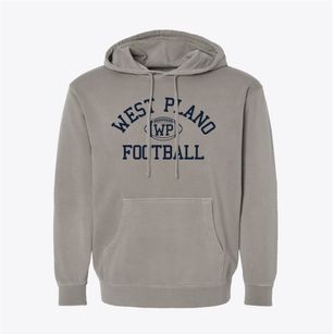 West Plano Montessori School Classic Football Pigment-Dyed Hoodie