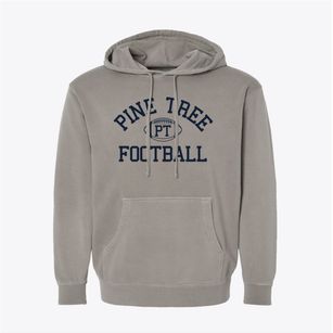 Pine Tree Junior High School Classic Football Pigment-Dyed Hoodie