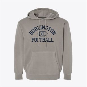 Burlington High School Classic Football Pigment-Dyed Hoodie