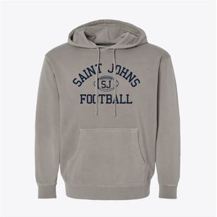 Saint Johns Christian School Classic Football Pigment-Dyed Hoodie
