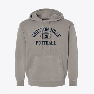 Carlton Hills Christian School Classic Football Pigment-Dyed Hoodie