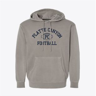 Platte Canyon High School Classic Football Pigment-Dyed Hoodie