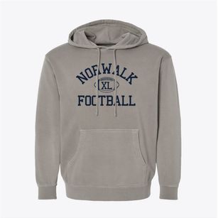 Norwalk High School Classic Football Pigment-Dyed Hoodie
