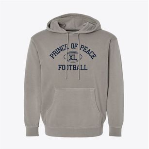 Prince Of Peace Parish Classic Football Pigment-Dyed Hoodie