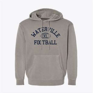 Waterville High School Classic Football Pigment-Dyed Hoodie