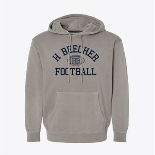 H Beecher Junior High School Classic Football Pigment-Dyed Hoodie
