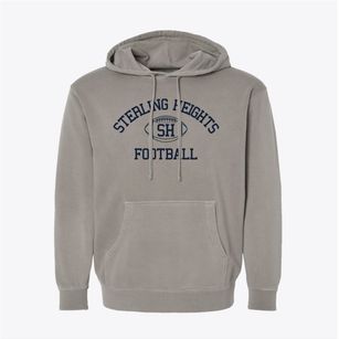 Sterling Heights High School Classic Football Pigment-Dyed Hoodie