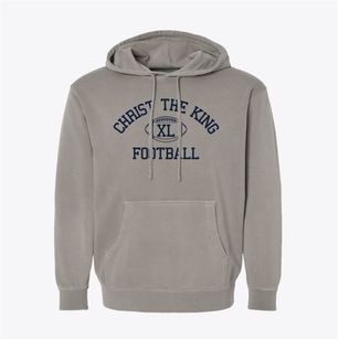 Christ The King School Classic Football Pigment-Dyed Hoodie