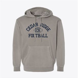 Cedar Ridge High School Classic Football Pigment-Dyed Hoodie