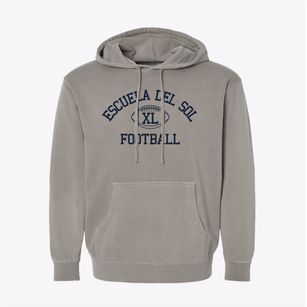 Escuela Del Sol Montessori Classic Football Pigment-Dyed Hoodie