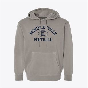 Mckinleyville High School Classic Football Pigment-Dyed Hoodie