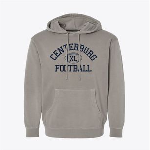 Centerburg High School Classic Football Pigment-Dyed Hoodie