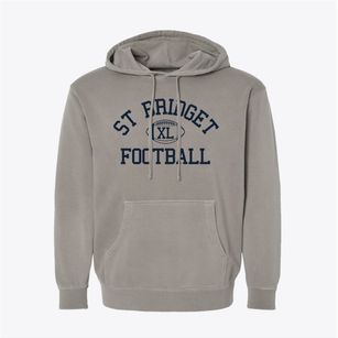 St Bridget Parish Classic Football Pigment-Dyed Hoodie