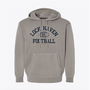Lock Haven Catholic School Classic Football Pigment-Dyed Hoodie