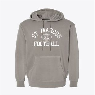 Saint Marcus Lutheran School Classic Football Pigment-Dyed Hoodie