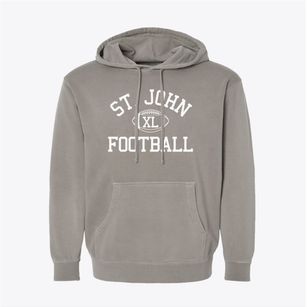 Saint John Lutheran School Classic Football Pigment-Dyed Hoodie