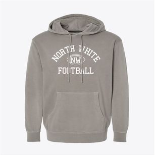 North White High School Classic Football Pigment-Dyed Hoodie