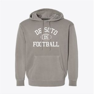 De Soto Junior High School Classic Football Pigment-Dyed Hoodie