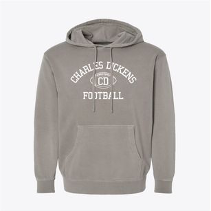 Charles Dickens School Classic Football Pigment-Dyed Hoodie