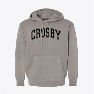 Crosby Middle School Varsity Arch Pigment-Dyed Hoodie