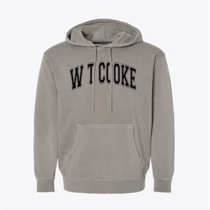 W T Cooke Elementary School Varsity Arch Pigment-Dyed Hoodie