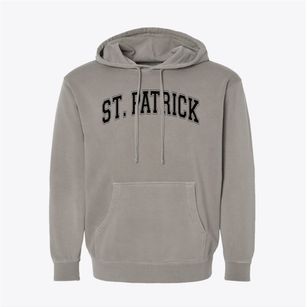 St Patrick Parish Varsity Arch Pigment-Dyed Hoodie
