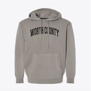 Worth County Middle School Varsity Arch Pigment-Dyed Hoodie