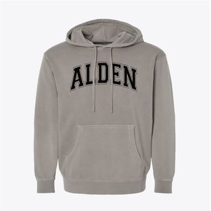 Alden High School Varsity Arch Pigment-Dyed Hoodie
