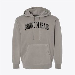 Grand Marais Elementary School Varsity Arch Pigment-Dyed Hoodie