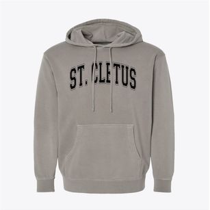 Saint Cletus Elementary School Varsity Arch Pigment-Dyed Hoodie