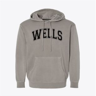 Wells Junior High School Varsity Arch Pigment-Dyed Hoodie