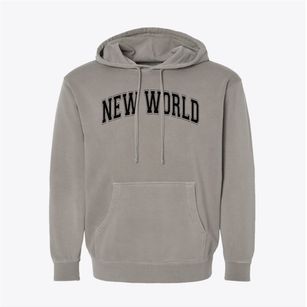New World Education Center Varsity Arch Pigment-Dyed Hoodie