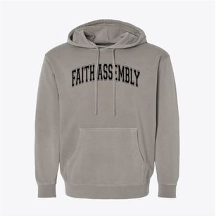 Faith Assembly Christian Academy Varsity Arch Pigment-Dyed Hoodie
