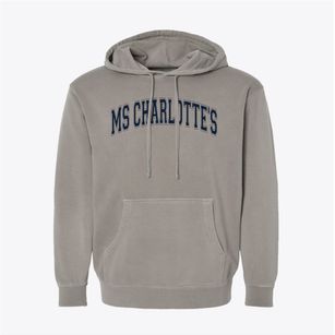 Ms Charlotte's Day Care Varsity Arch Pigment-Dyed Hoodie