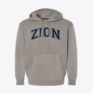 Zion Lutheran School Varsity Arch Pigment-Dyed Hoodie
