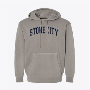 Stone City Christian Academy Varsity Arch Pigment-Dyed Hoodie