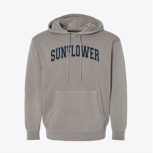 Sunflower Elementary School Varsity Arch Pigment-Dyed Hoodie
