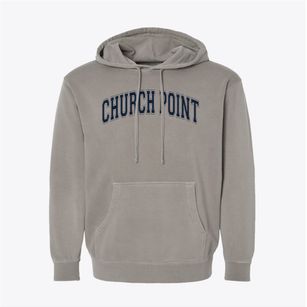 Church Point Middle School Varsity Arch Pigment-Dyed Hoodie