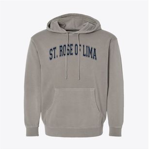 St Rose Of Lima Parish Varsity Arch Pigment-Dyed Hoodie