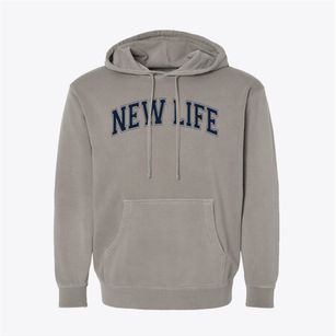 New Life Baptist Academy Varsity Arch Pigment-Dyed Hoodie