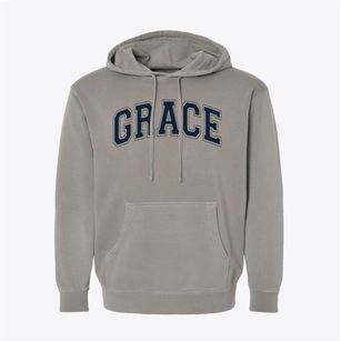 Grace Bible Christian Academy Varsity Arch Pigment-Dyed Hoodie