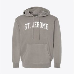 St Jerome Parish Varsity Arch Pigment-Dyed Hoodie
