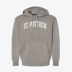 Saint Matthew Cathedral School Varsity Arch Pigment-Dyed Hoodie