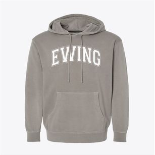 Ewing High School Varsity Arch Pigment-Dyed Hoodie