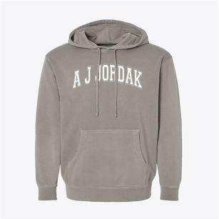 A J Jordak Elementary School Varsity Arch Pigment-Dyed Hoodie
