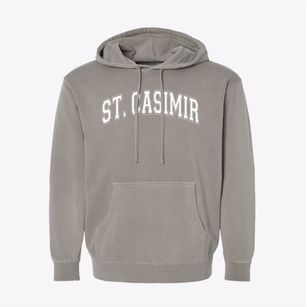 St Casimir Parish Varsity Arch Pigment-Dyed Hoodie