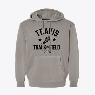 Travis Middle School Track and Field Pigment-Dyed Hoodie