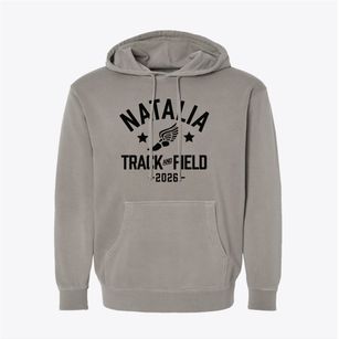 Natalia High School Track and Field Pigment-Dyed Hoodie