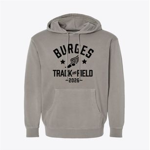 Burges High School Track and Field Pigment-Dyed Hoodie