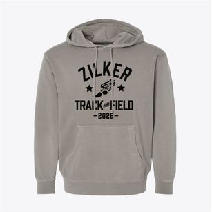 Zilker Elementary School Track and Field Pigment-Dyed Hoodie